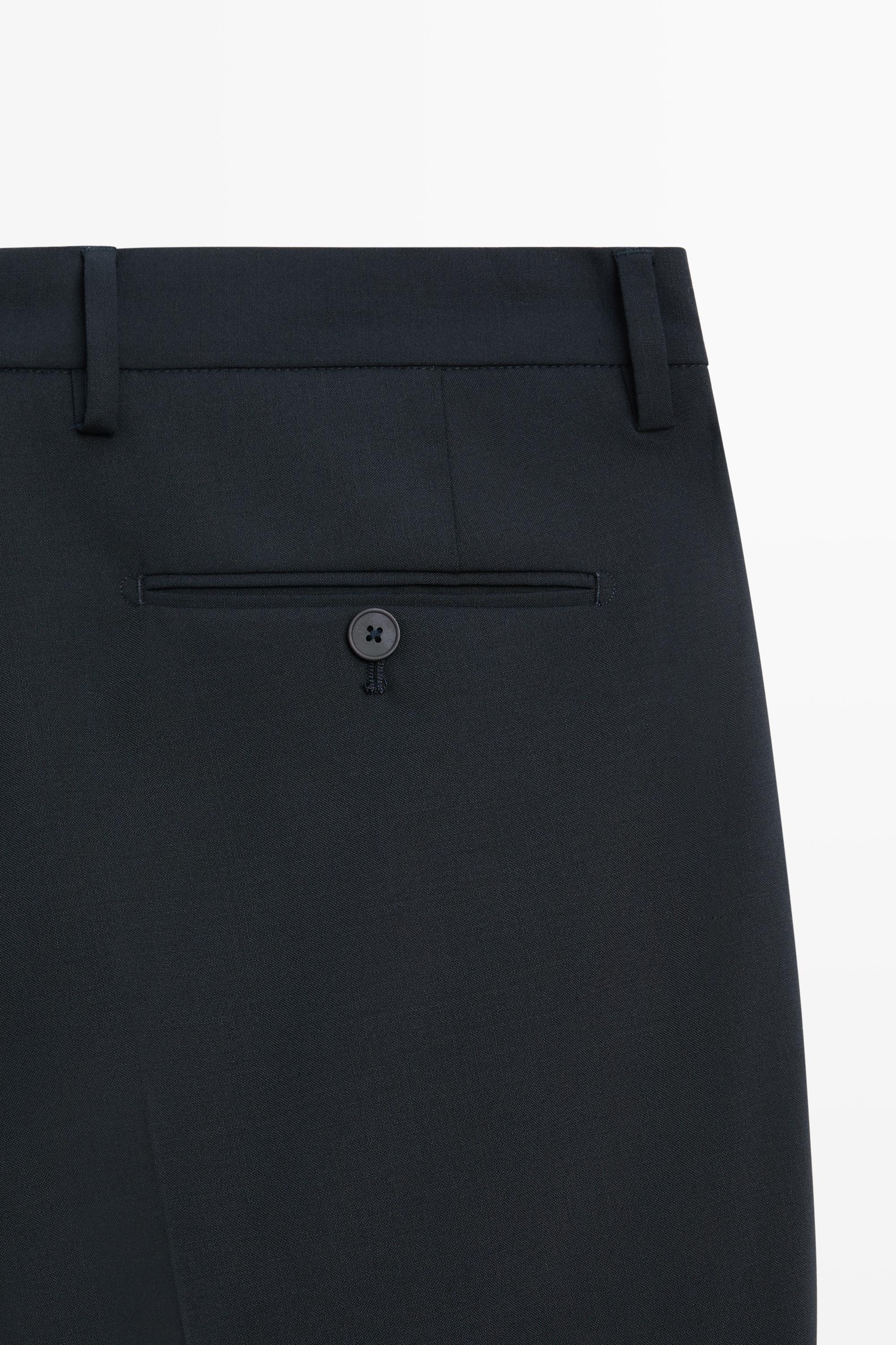 Pantalon de costume en laine mélangée